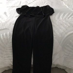 Charlotte Russe Strapless Black Jumpsuit